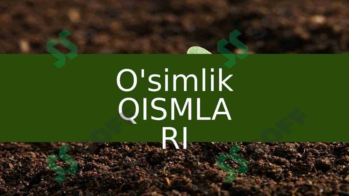 O'simlik qisimlar 1