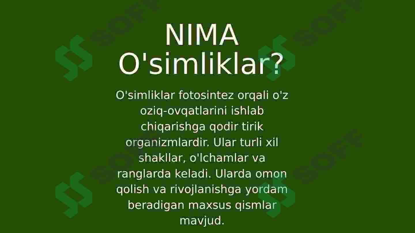 O'simlik qisimlar 3