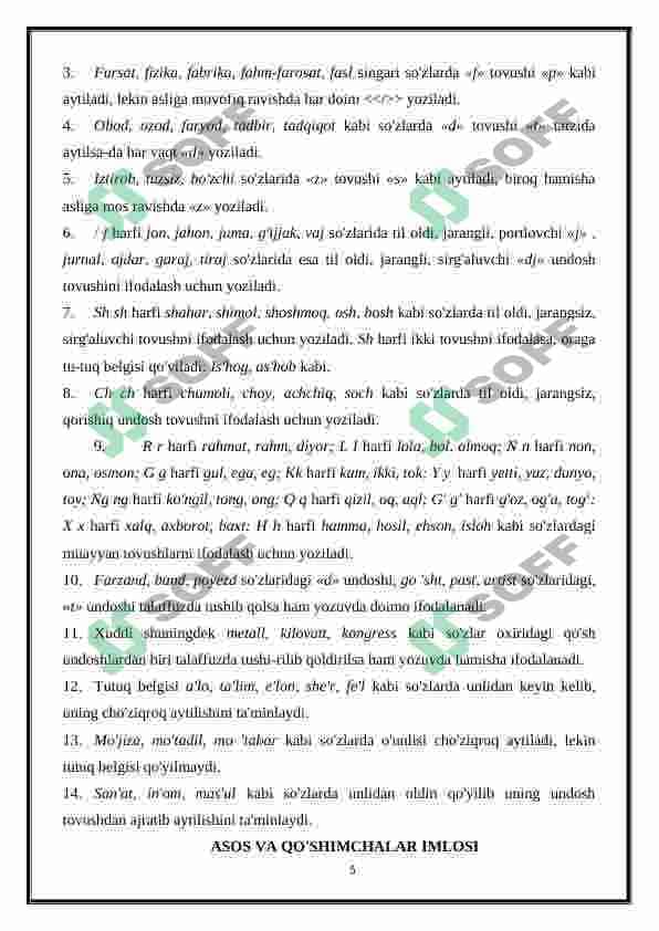 O'zbek tilining imlo qoidalari 5