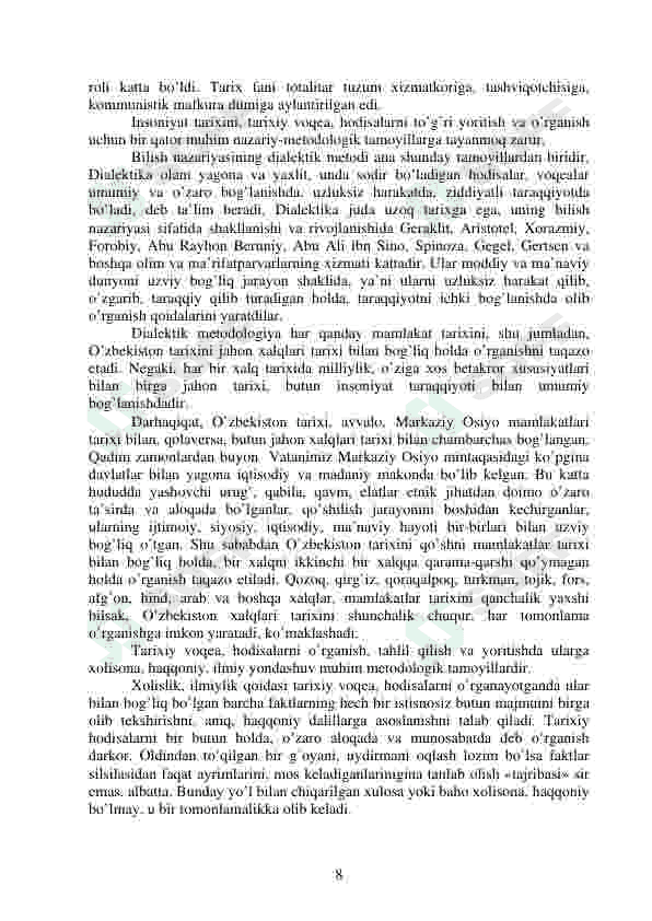 O'zbekiston tarixi 8
