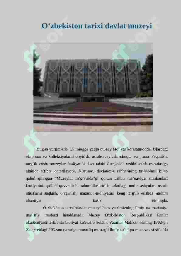 O`zbekiston muzeylari 4