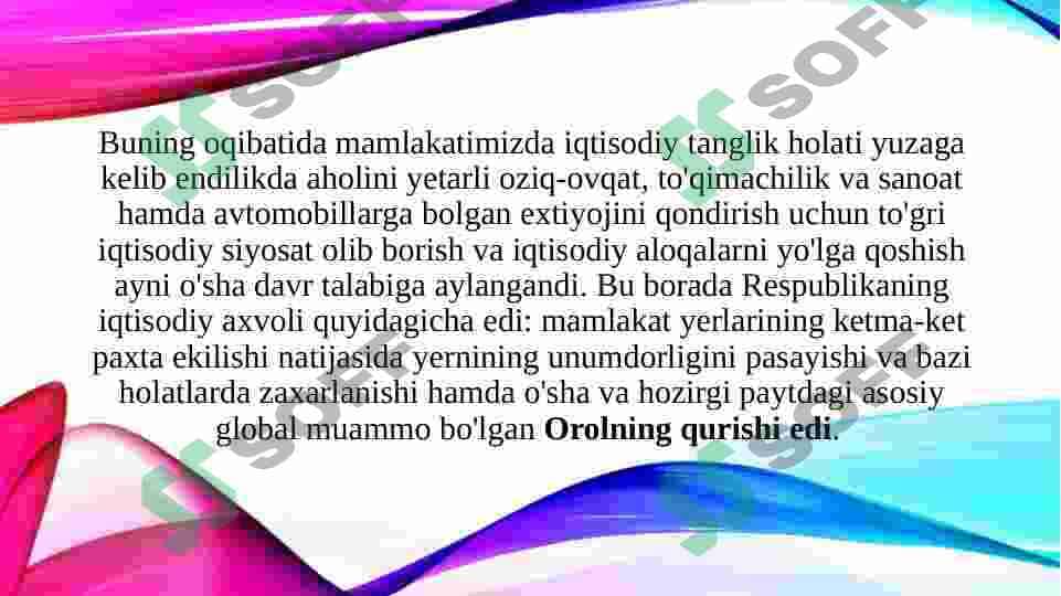 O’zbekistonda iqtisodiy muammolar 3