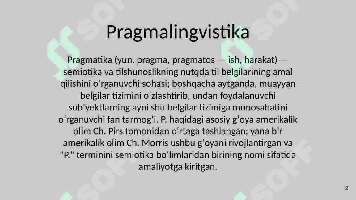 Pragmalingvistika 2