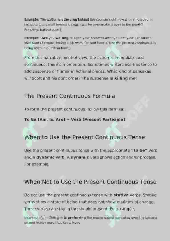 Present Continuous 2