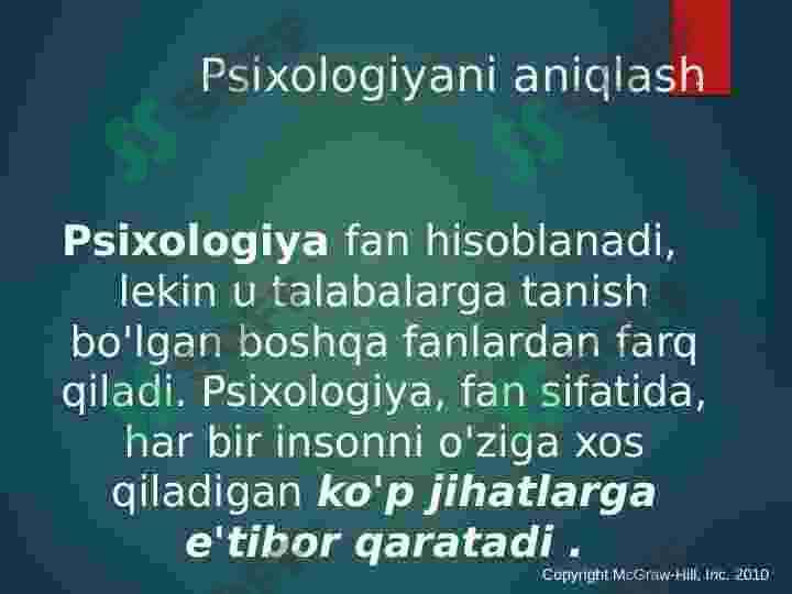 Psixologiyani aniqlash 2