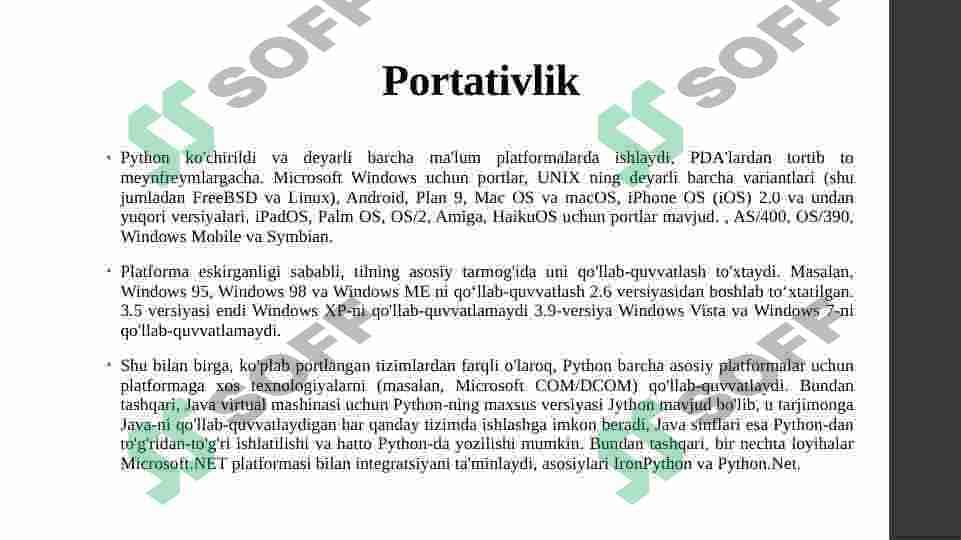 Python dasturlash tili 7