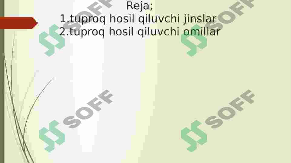 Tuproq hosil qiluvchi jinslar va omillar 3