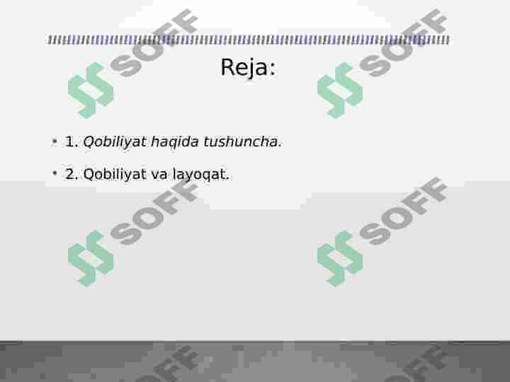 Qobiliyat haqida tushuncha 2