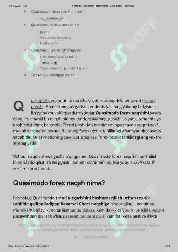 Quasimodo patterni qanday?.Treyding. 2