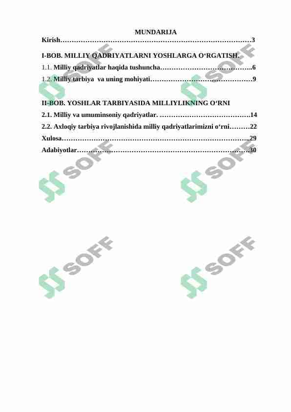 Milliy axloqiy tarbiyani amalga oshirishda milliy qadriyatlarning o’rni 1