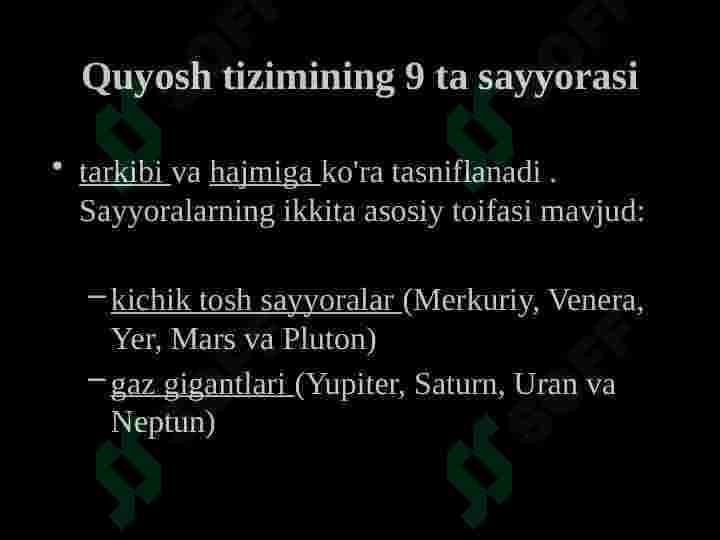 Quyosh sistemasi 7