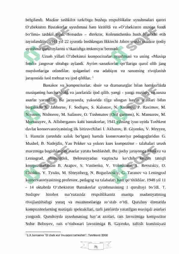 XXI  ASR  O’ZBEK  KOMPOZITORLARINING  YARATGAN ASARLARIDA  MILLIY  IJODIY  YONDASHUVLAR 7