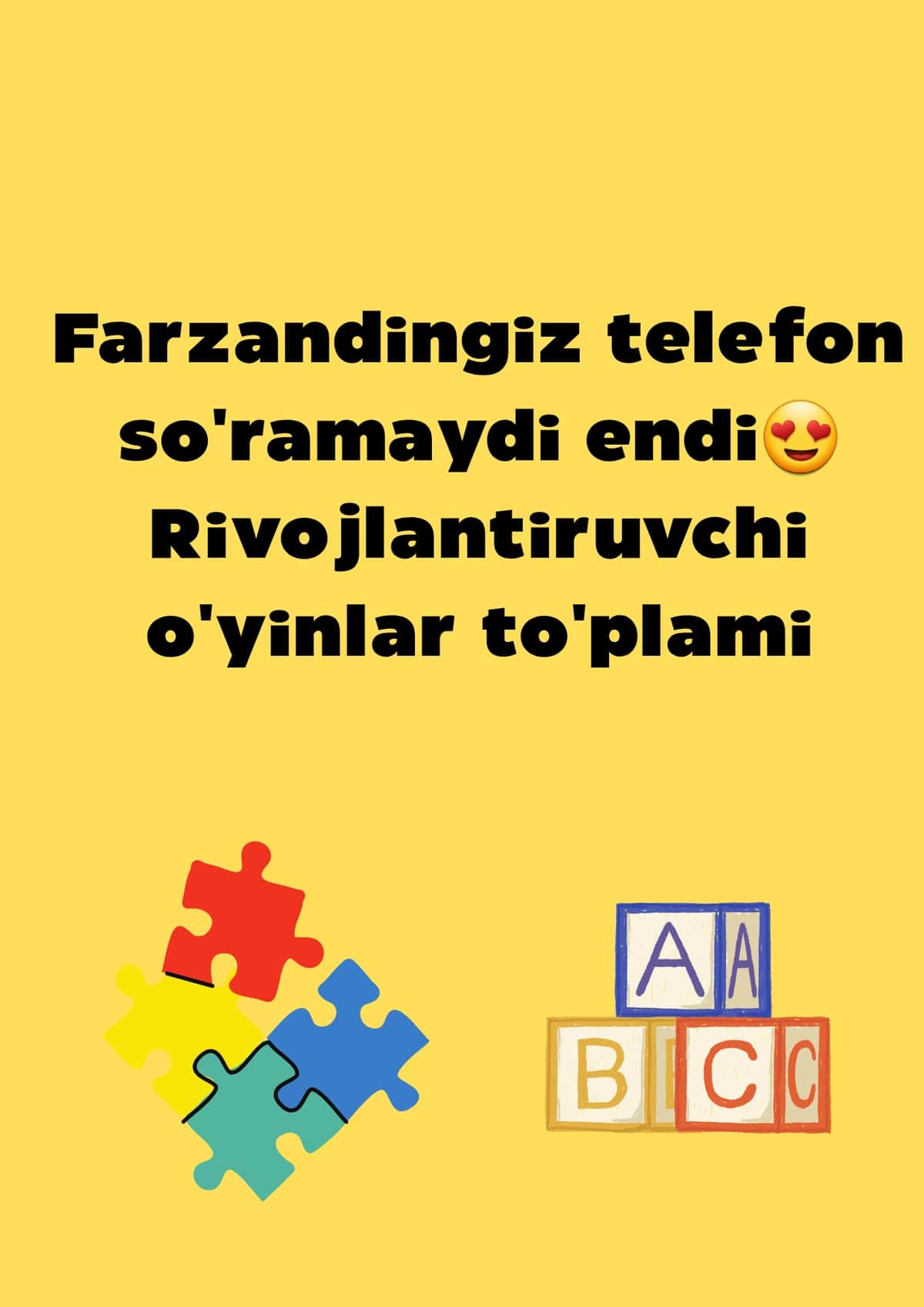 3-5 yoshdagi bolalar uchun mega rivojlantiruvchi to'plam 1