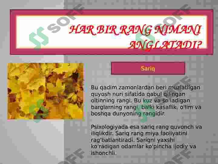 Rang psixologiyasi 7