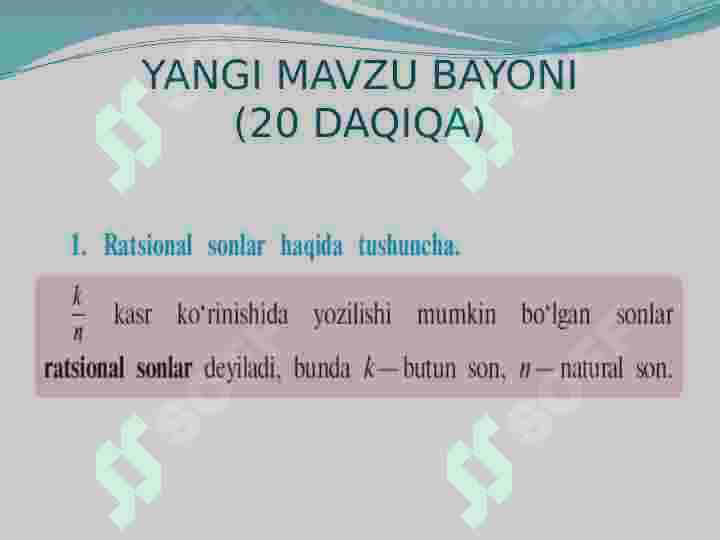 Ratsional sonlar 6