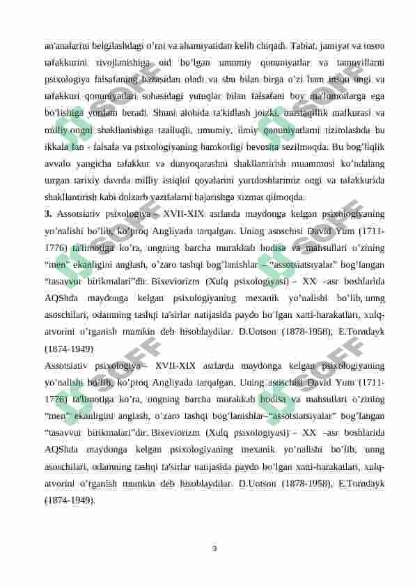 Psixologiya fanining maqsad va vazifalari va boshqa mavzular 3