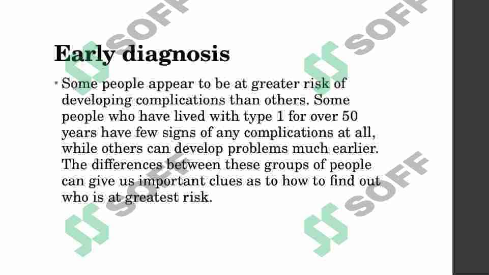 Research into complications . 4