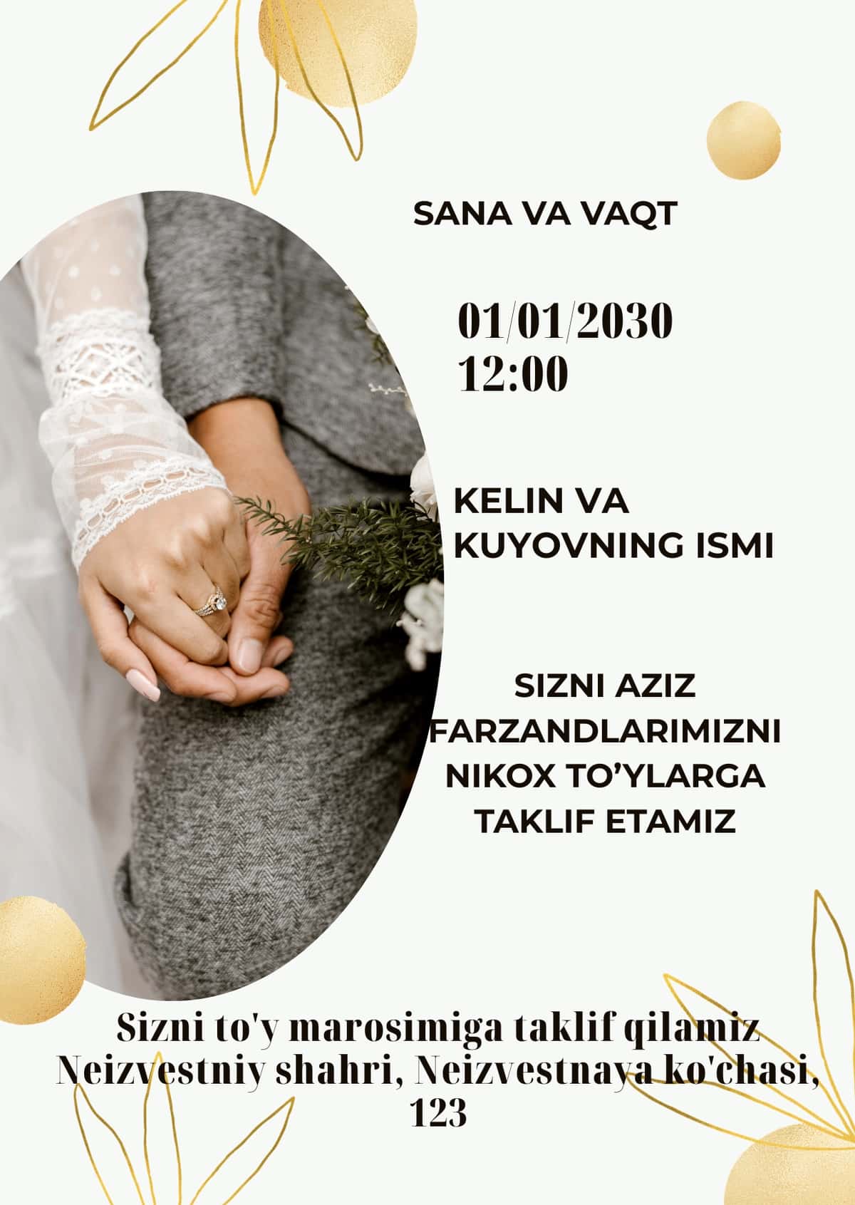 taklifnoma uchun tayyor shablaon 1