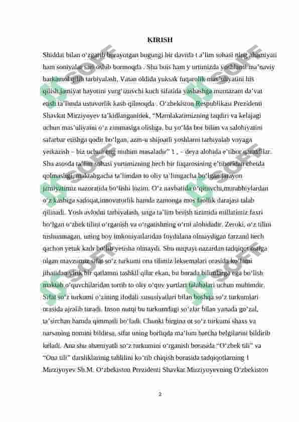 ONA TILI DARSLARIDA SO`Z TURKUMLARINI O`TISH USULLARI 2