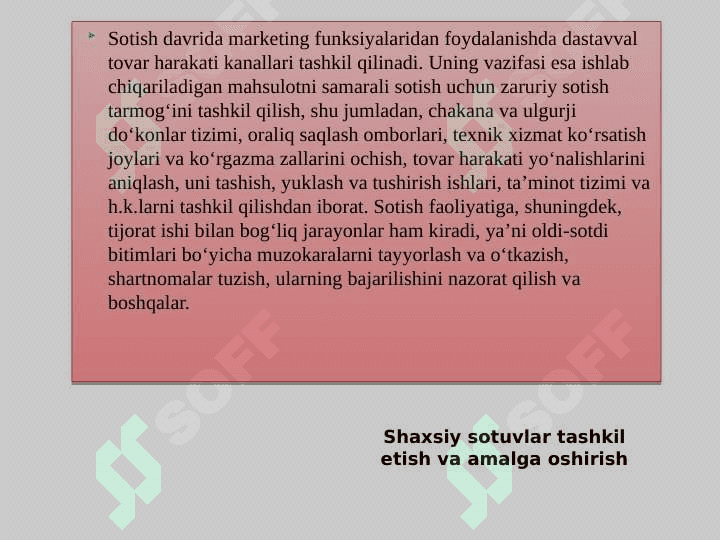 SHAXSIY SOTUV 6