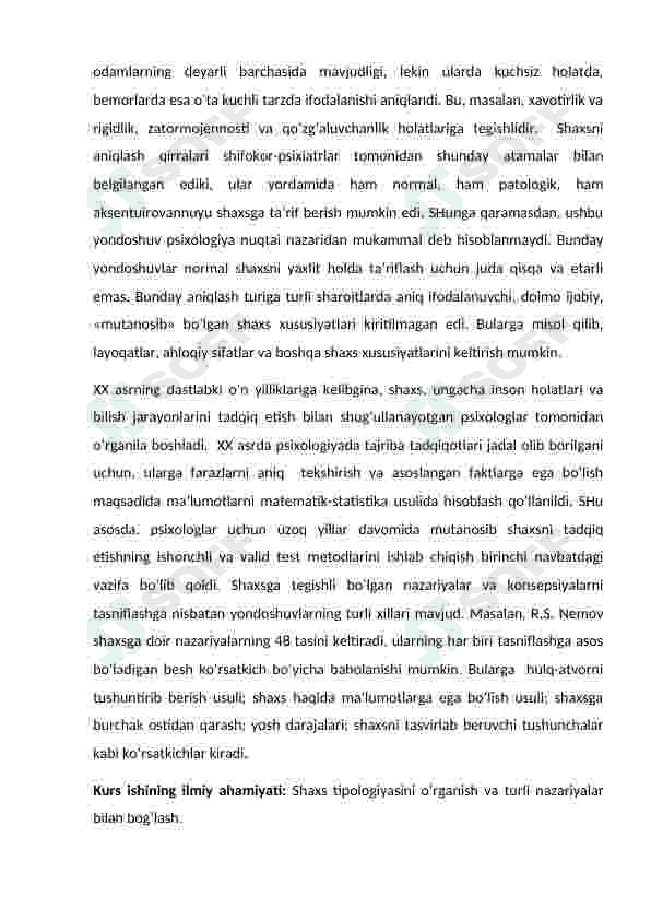 SHAXS TIPOLOGIYASI 5