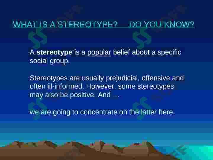 NATIONAL STEREOTYPES 2