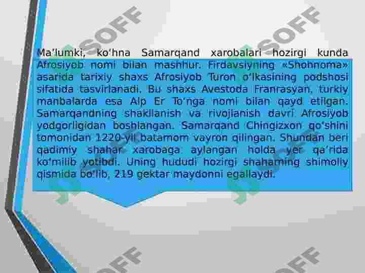 Samarqandning tarixiy joylari 6