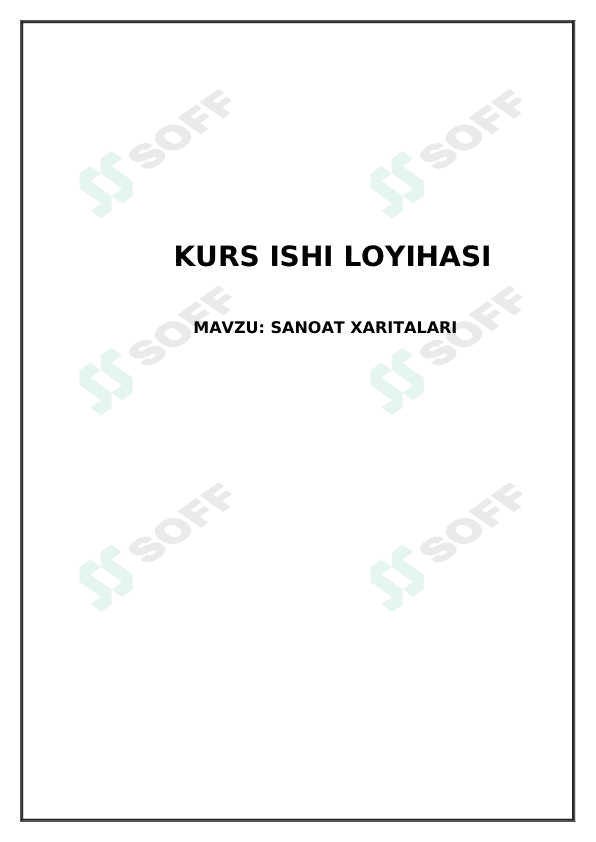 Sanoat xaritalari 1