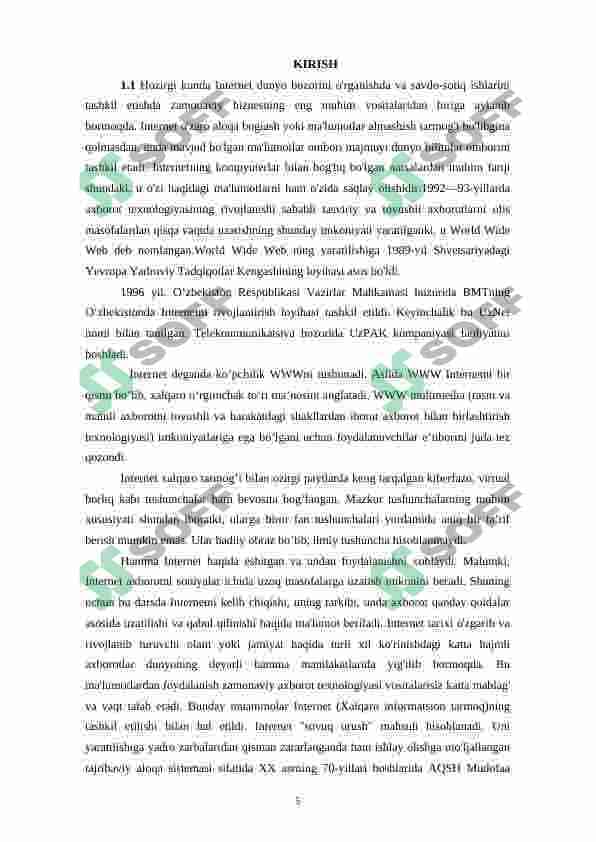 Internetning texnik tarkibiy qismi 5
