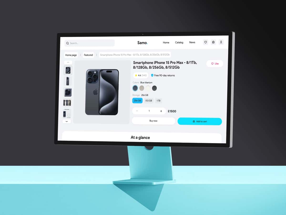 E-commerce website template - Samo. 1