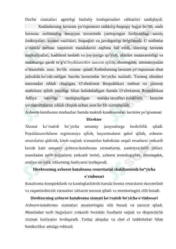 Maktab kutubonachisining lavozim yo'riqnomasi 3