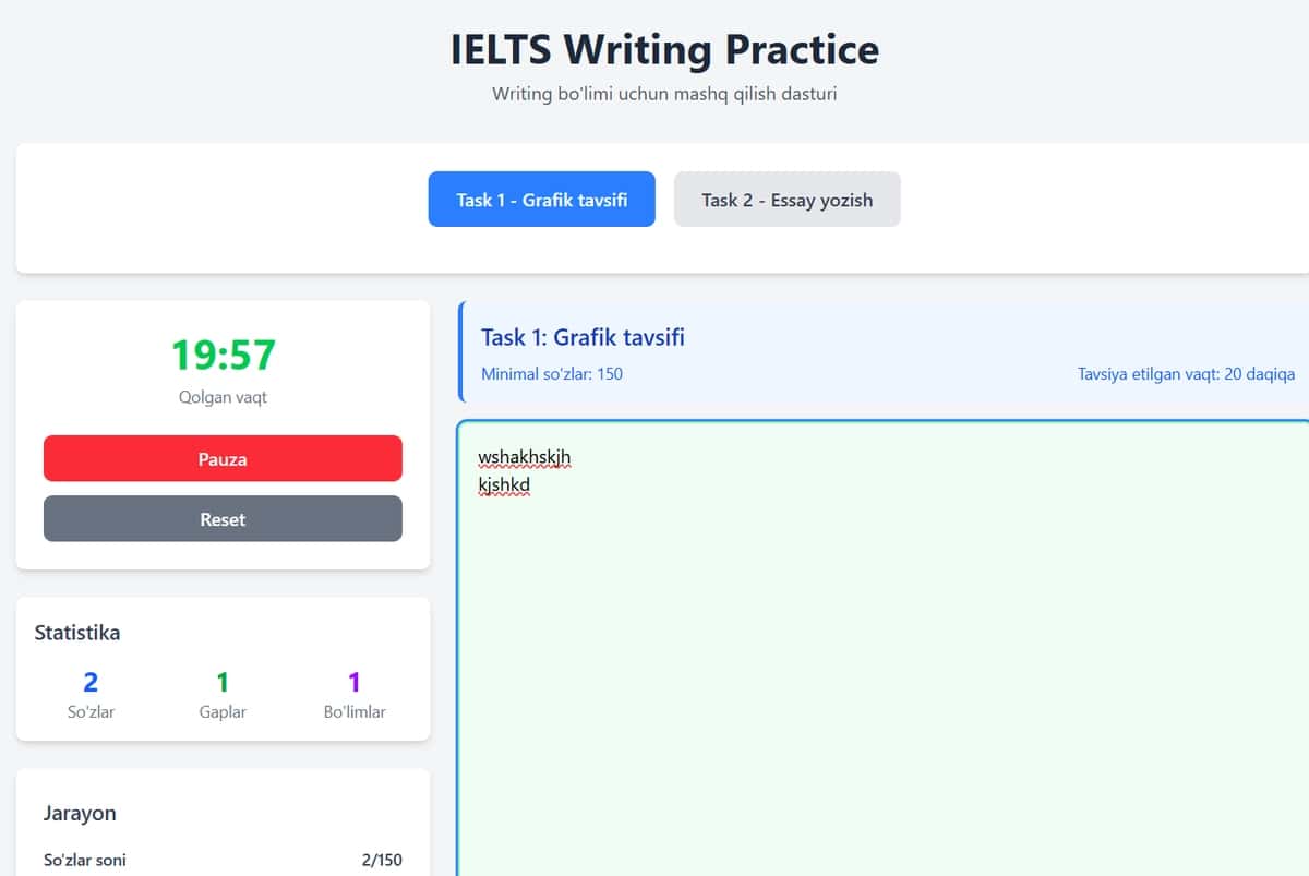 IELTS Writing Practise 2