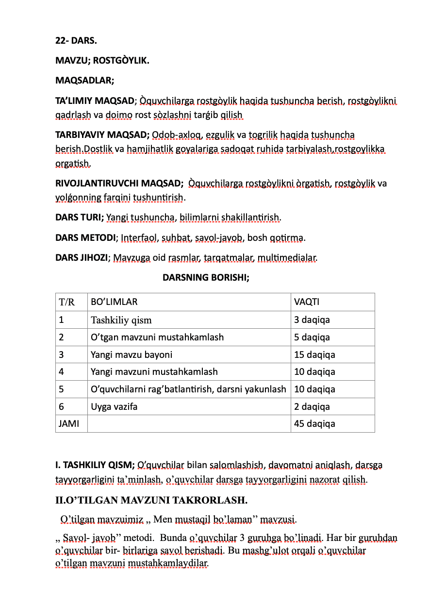 Rostgoylikning o'qitish qo'llanmasi 1