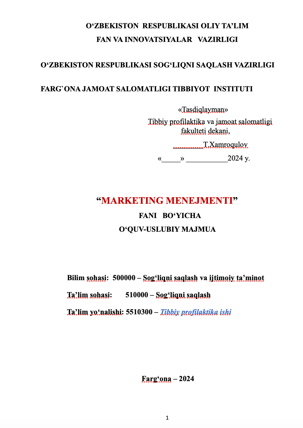 Marketing menejmenti 1