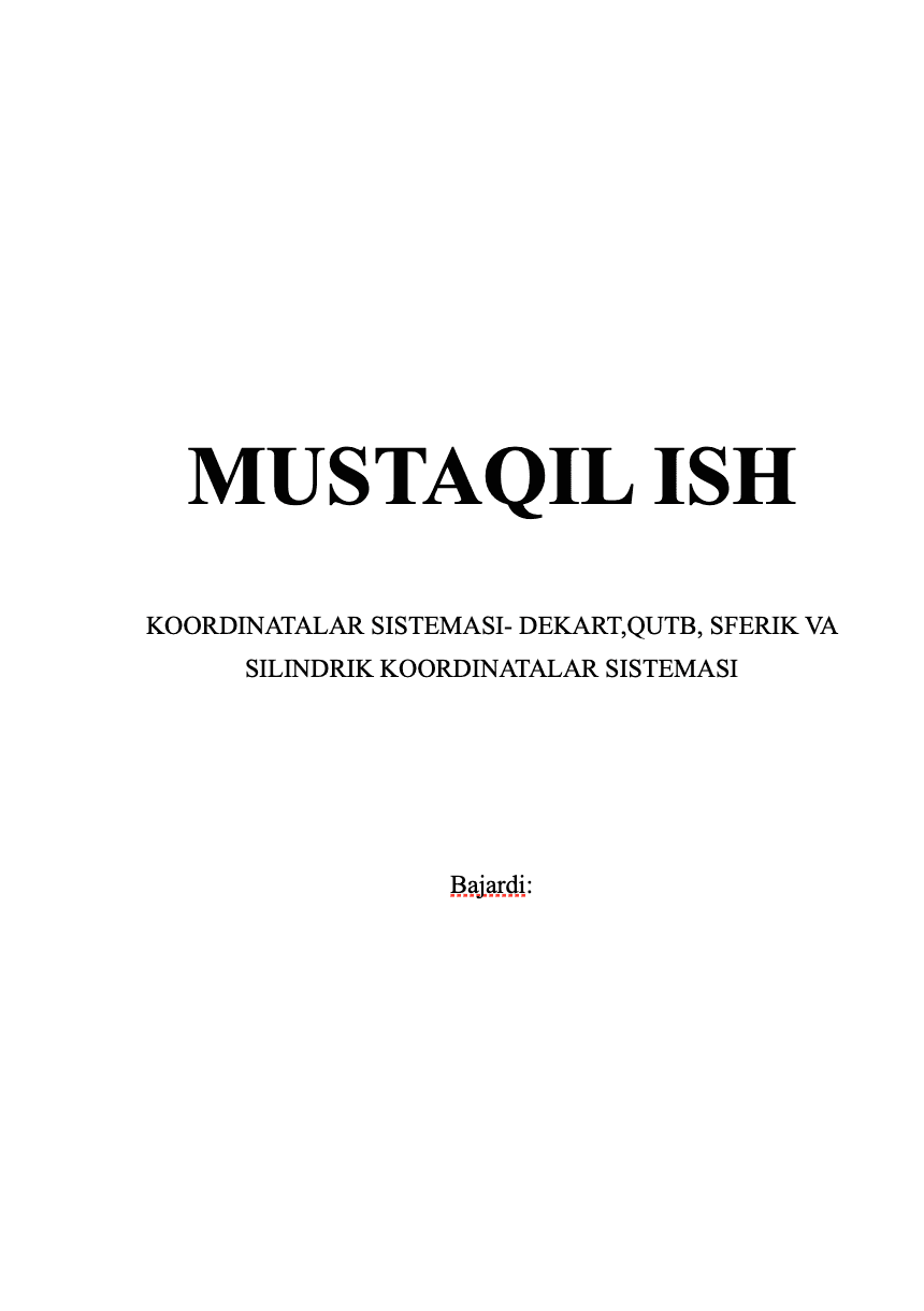 Koordinatalar sistemasi 1