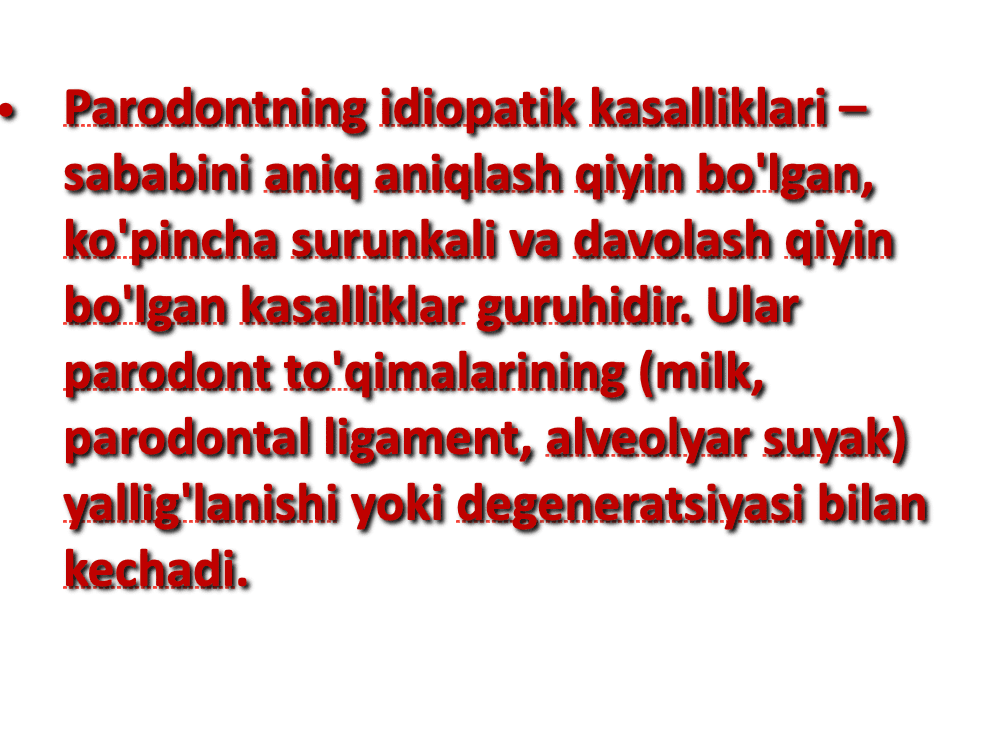 Idiopatik Parodontit 2