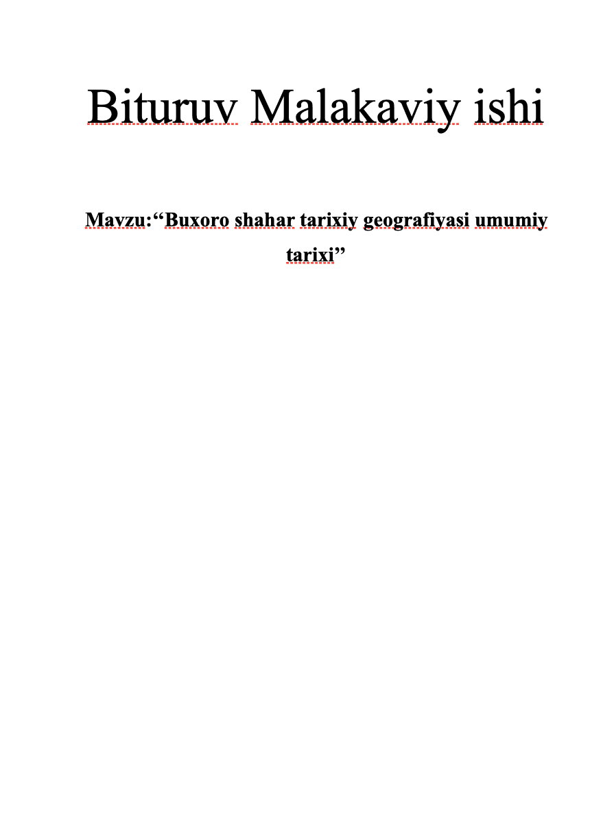 Buxoro shahar tarixiy geografiyasi umumiy tarixi 1