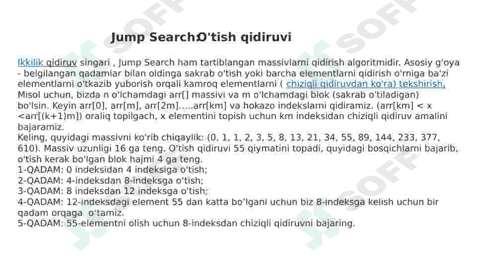 Qidiruv va saralash algoritmlari 6
