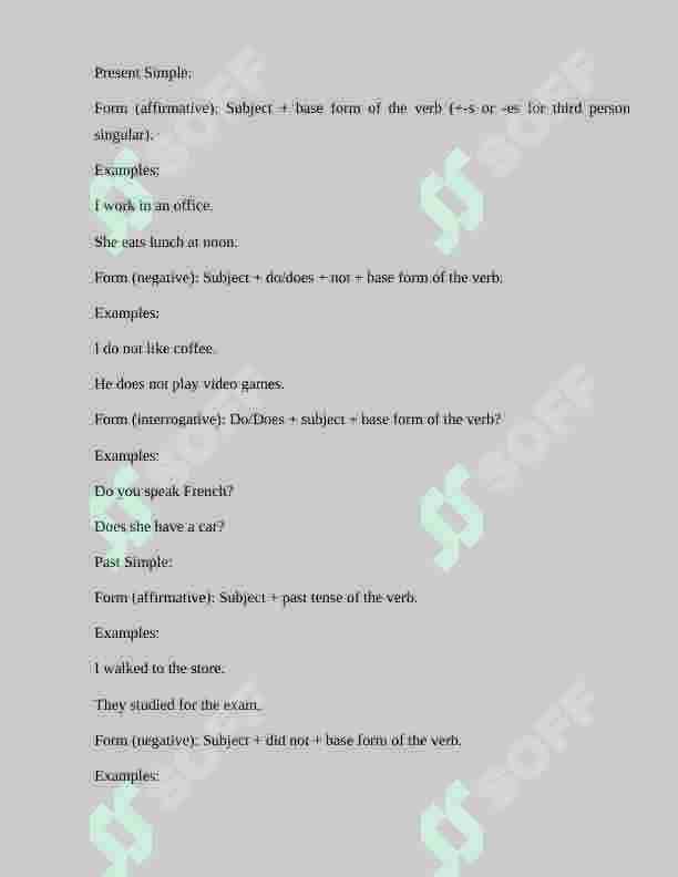 Simple Tenses 3