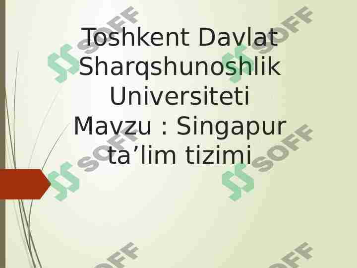 Singapur ta’lim tizimi 1