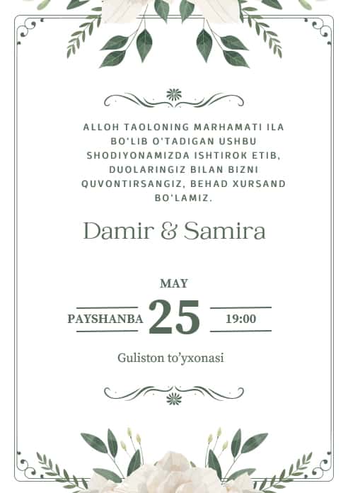 TO'Y TAKLIFNOMA 1