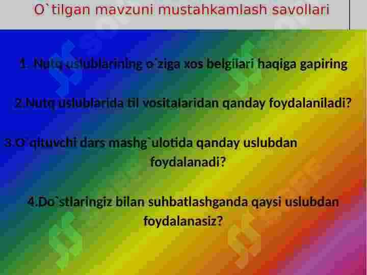 Soʻzlashuv uslubi 4