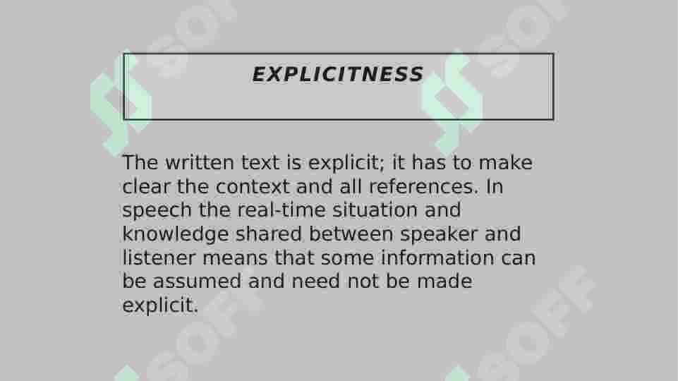 Spoken Discourse 3
