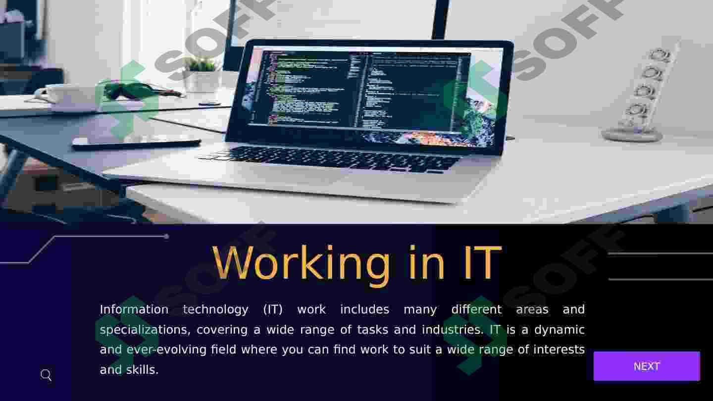 Working in IT IT systems Data communication Administration 4