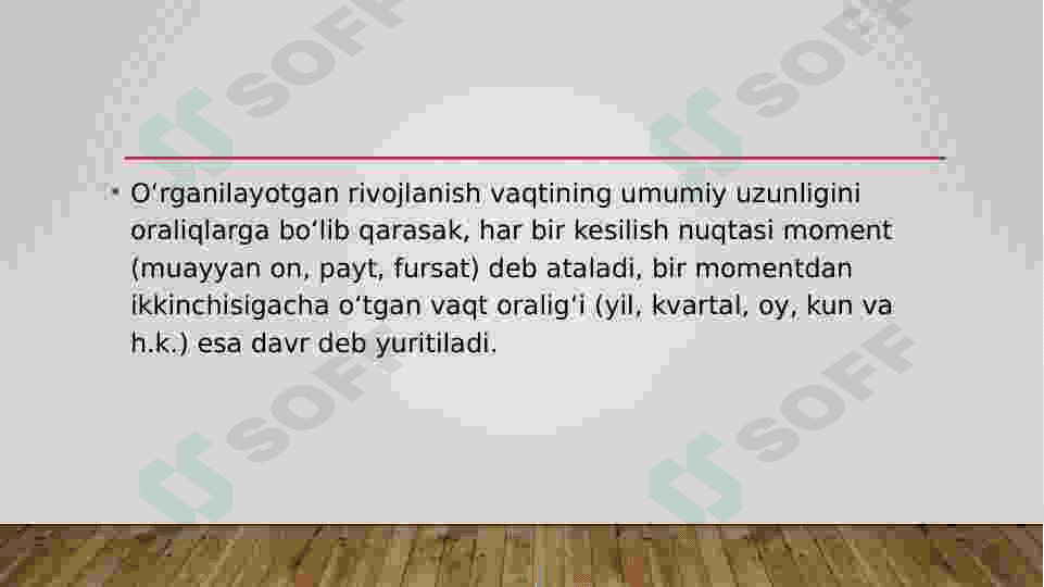 Rivojlanish qonuniyatlarini oʻrganishda dinamika qatorlari ahamiyati. 4