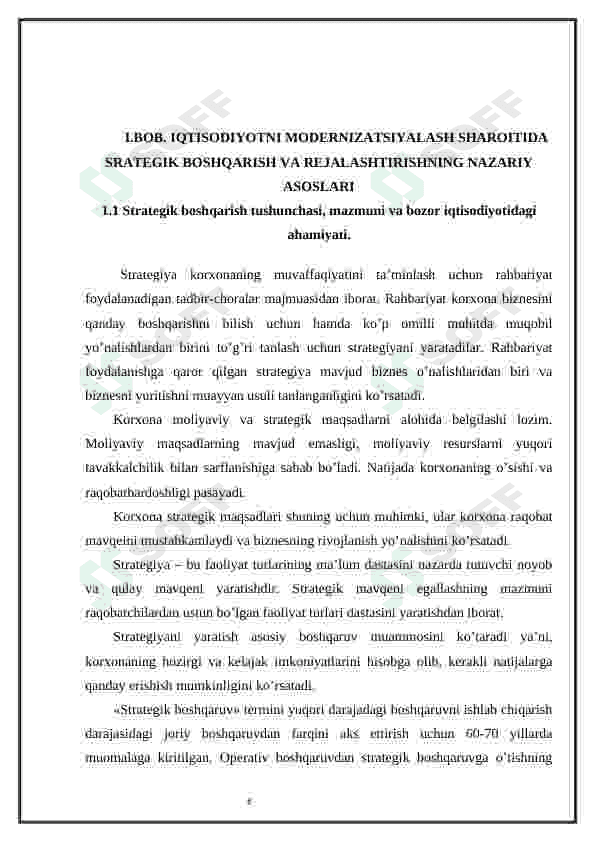Strategiya yaratishning vazifalari 6