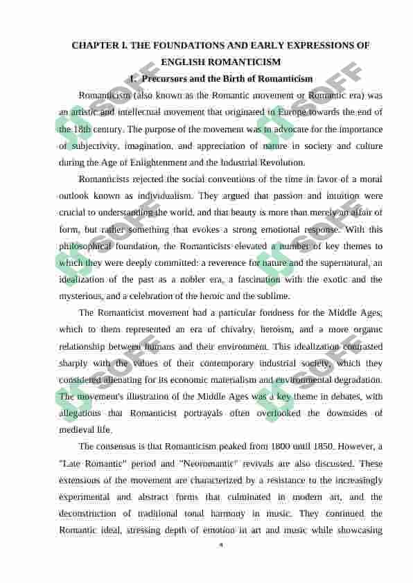 English romanticism and its development 4
