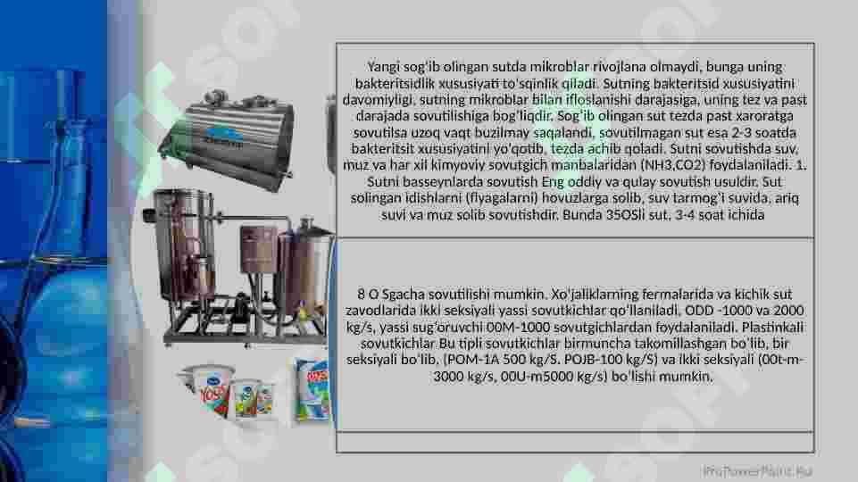 Sutni dastlabki ishlashda qóllaniladigan jihozlar 3