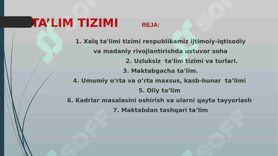 TA’LIM TIZIMI 1