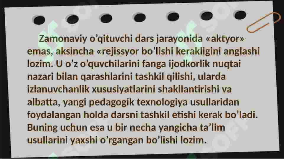 Texnalogiya datslarida interfaol usullarni qoʻllash 5